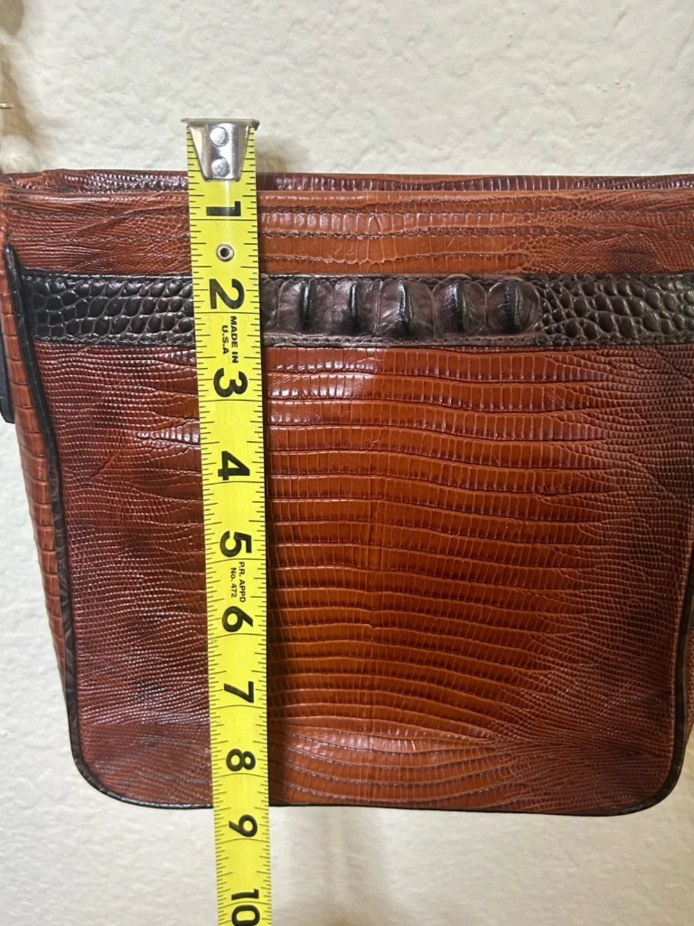 Brahmin Leather Crossbody Bag‎ in Brown Casual Western Festival Rustic Rodeo